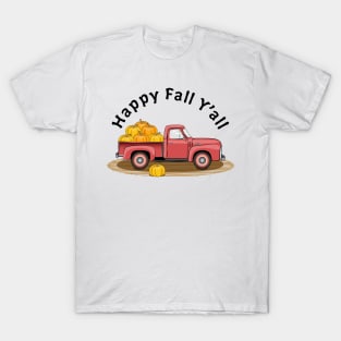 Happy Fall Y'all Vintage Pumpkin Truck T-Shirt